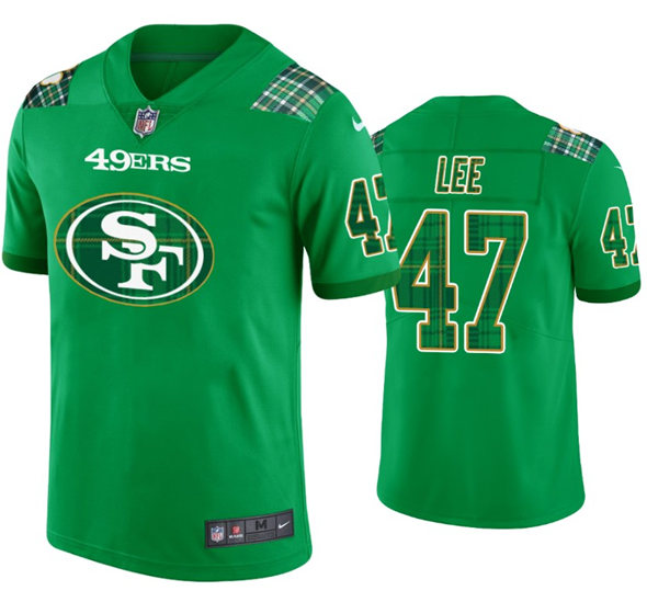 Men's Green San Francisco 49ers #47 Elijah Lee Kelly St. Patricks Day Stitched Jersey